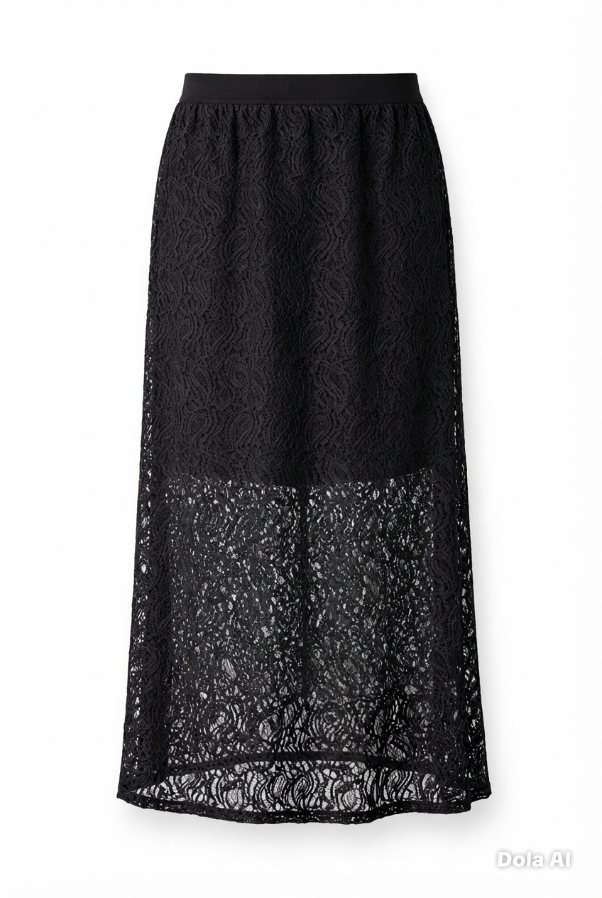 Laced skirt and top with laced sleeves