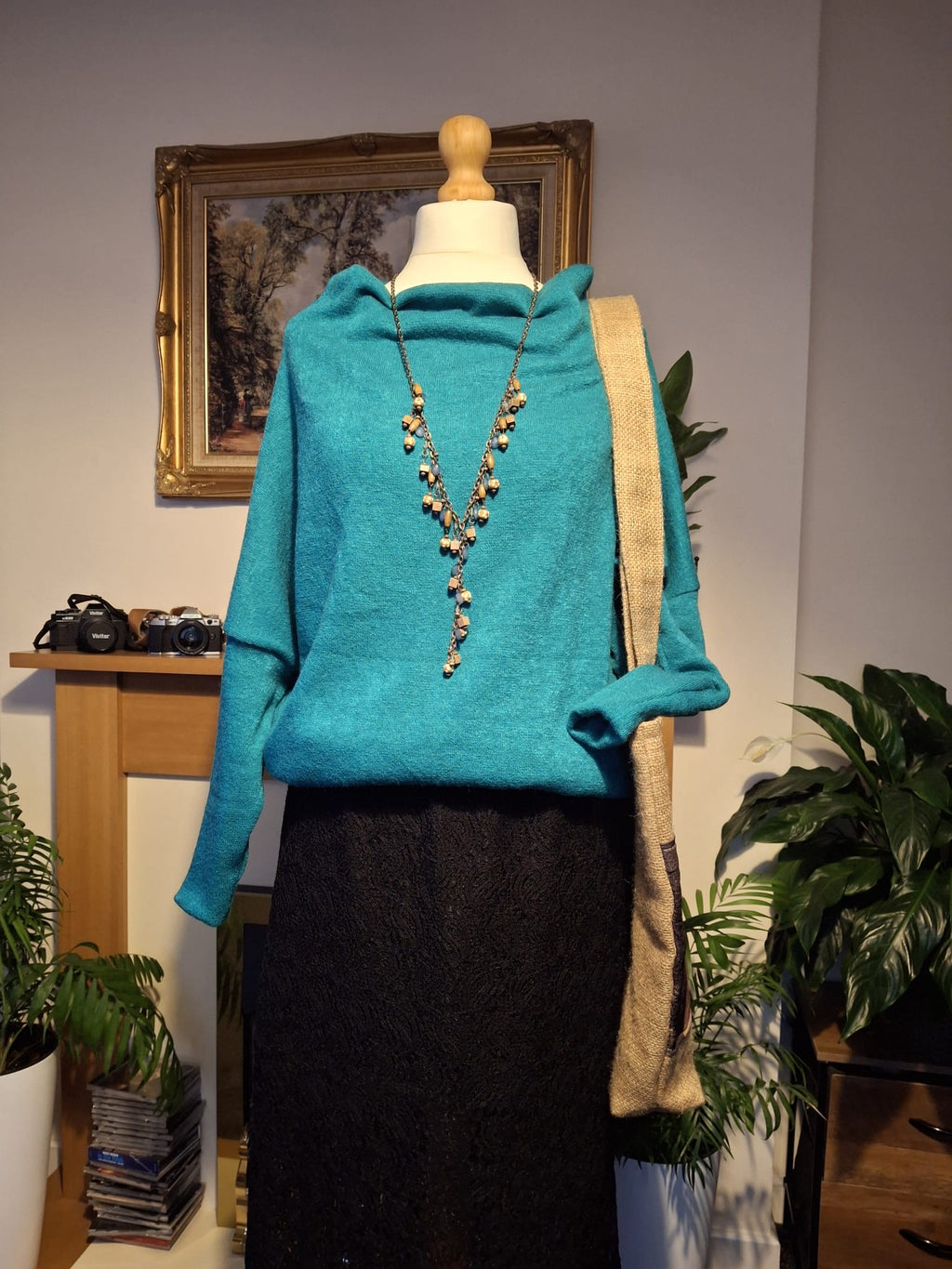 Spring jumper in blue
