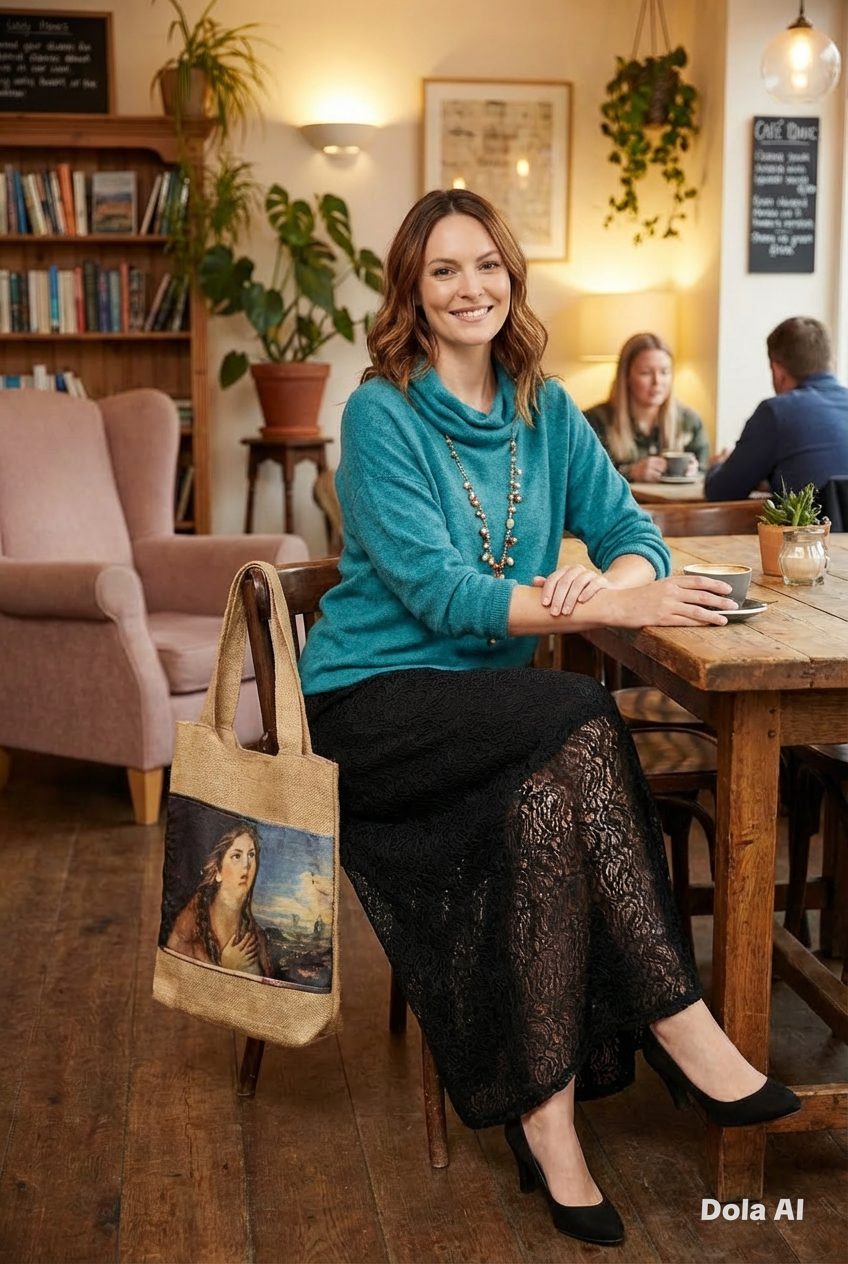 Spring jumper in blue